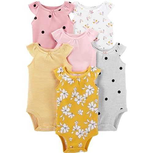 Simple Joys by Carter's Baby-Girls 6-Pack Short-Sleeve Bodysuit