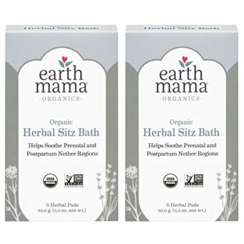 Organic Herbal Sitz Bath by Earth Mama | Soothing Soak for Pregnancy and Postpartum Care, 6-Count (2-Pack)