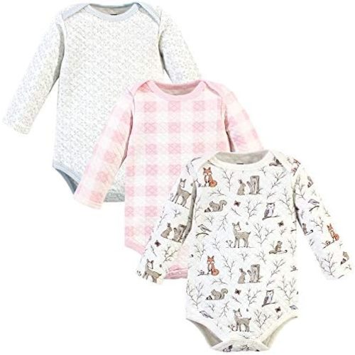 Hudson Baby unisex-baby Quilted Long Sleeve Cotton Bodysuits