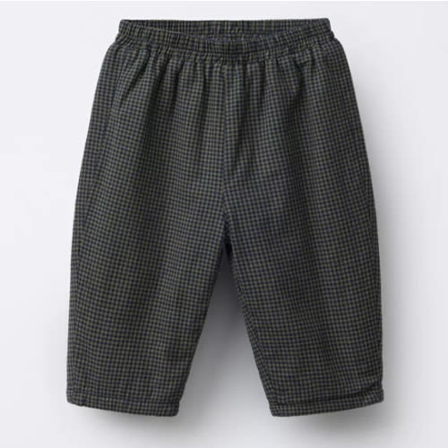 GINGHAM QUILTED PANTS - Black / Green | ZARA United States