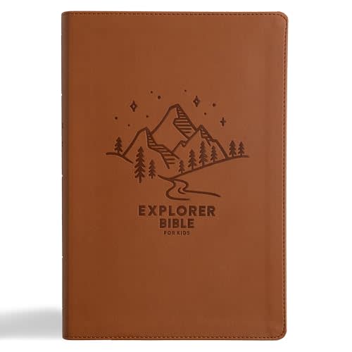 KJV Explorer Bible for Kids, Brown LeatherTouch, Red Letter, Full-Color Design, Photos, Illustrations, Charts, Videos, Activities, Easy-to-Read Bible MCM Type