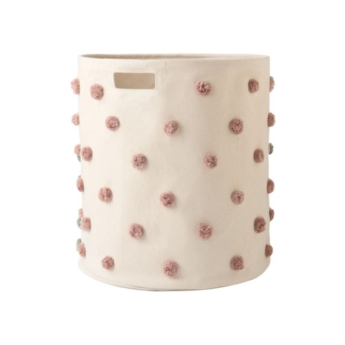 Pompom Cotton Canvas Hamper