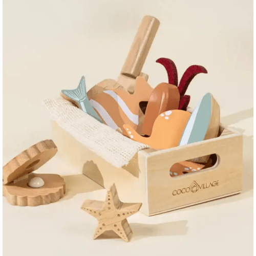 Wooden Seafood Playset