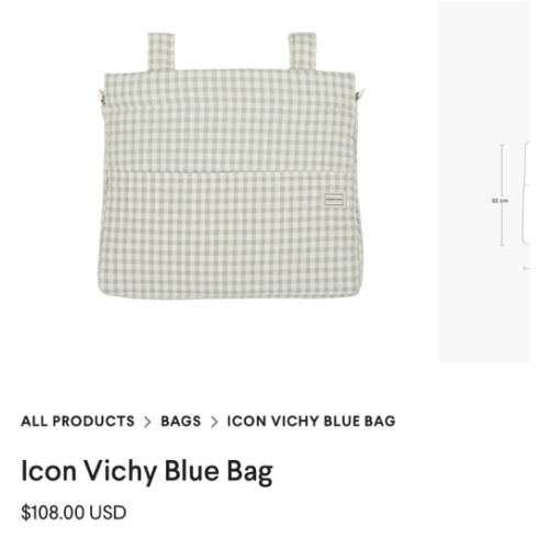 Icon Vichy Blue Bag · Minicoton