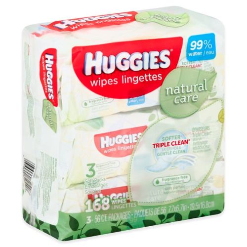 Huggies® Natural Care 3-Pack 56-Count Baby Wipes in Unscented