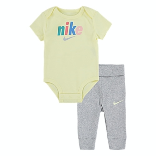 Nike® - Newborn 2-Piece Bodysuit and Pant Set in - Yellow/grey