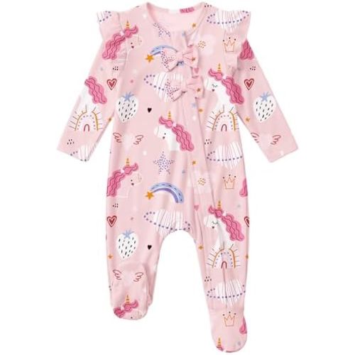Yoofoss Baby Pajamas Rayon Made From Bamboo Sleepers, Baby Girl Clothes Newborn 0-3 3-6 6-9 Months Footed Pjs, Soft