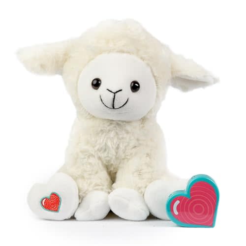 My Baby’s Heartbeat Bear, 20 Second Voice Recorder, 8 Inch, Lamb | Recordable Plush Keepsake, Heartbeat Recorder Memory Gift for Pregnancy and Expecting Parents, 8 Inch, Not a Medical Device