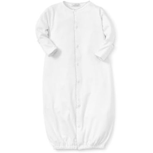 kissy kissy Baby Boys and Girls 100% Pima Cotton New Kissy Dots Print Convertible Nightgown
