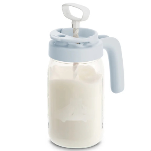 Glass Formula And Breastmilk Mixing Pitcher with Mixing Handle-Blue