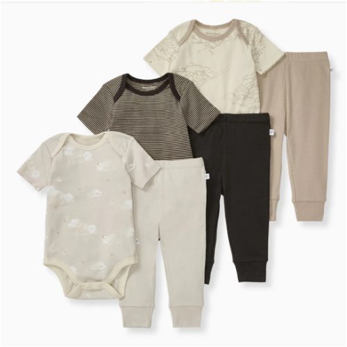 Swaying Branches Organic Short Sleeve Bodysuit & Pant Set 3 Pack
