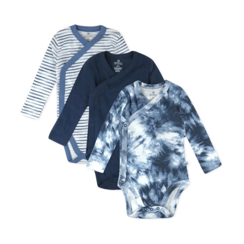 3-Pack Organic Cotton Long Sleeve Side-Snap Bodysuits | Honest Baby Clothing