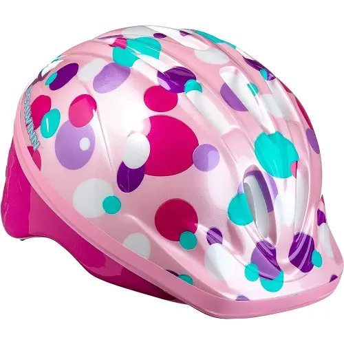 Schwinn Classic Bike Helmet for Kids, Purple Polkadots, Helmet for Kids Ages 1-3, Ultra Lightweight, Adjustable Dial, Full Coverage with Vented Airflow, Infant and Toddler Bike Helmet