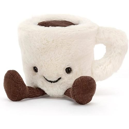 Jellycat Amuseables Espresso Cup Coffee Stuffed Toy, 4 inches - Drink Plush - Fun Gift Idea