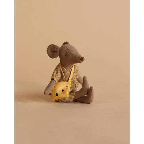 Maileg Mum Mouse In Checkered Dress - Light Brown– Odin Parker