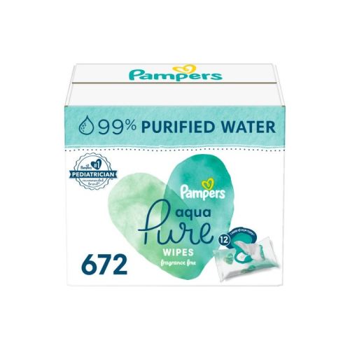 Pampers Aqua Pure Sensitive Baby Wipes (Select Count)