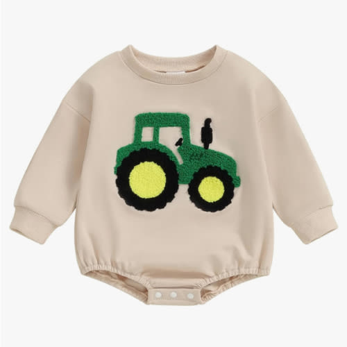 VISGOGO Newborn Infant Baby Boy Girls Oversized Romper Little Dude Sweater Onesie Coming Home Outfit Neutral Clothes