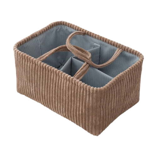 Storage Basket Fabric Woven Organizer with Compartment Sections for Bag Storage Large Capacity Washable Household Organization And Tidying