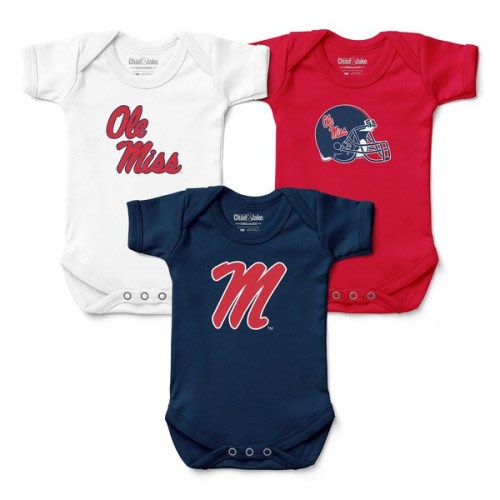 Ole Miss Rebels Chad & Jake Newborn & Infant 3-Pack Bodysuit Set