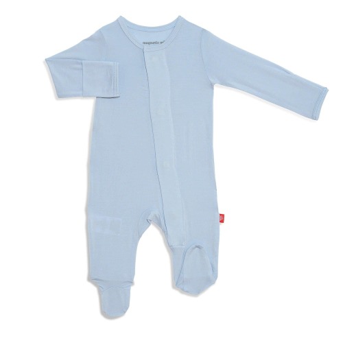 Magnetic Me Modal Magnetic Footie - Baby Blue, 3-6 months