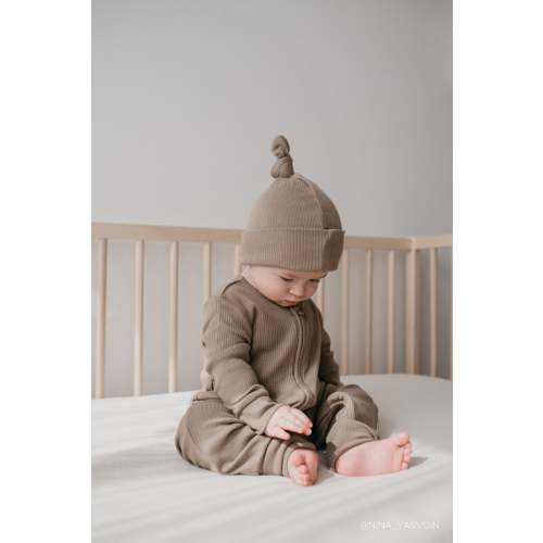 Organic Cotton Modal Marley Beanie - Pecan