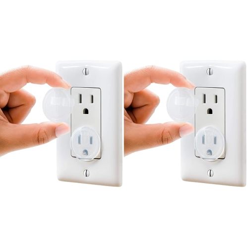 Clear Outlet Covers (50 Pack) Value Pack – Baby Safety Outlet Plug Covers – Durable & Steady – Child Proof Your Outlets Easily
