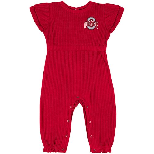 Colosseum Athletics Infants' Ohio State Beautopia Waffle Short Sleeve Romper