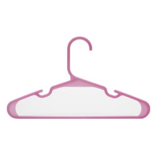 Non-Slip Kids Hangers for Organizing with Durable Plastic, Space-Saving Design, 60-Pack, Pink