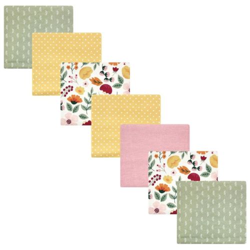 Luvable Friends Hudson Baby Cotton Poly Flannel Receiving Blankets 7pk, Autumn Floral