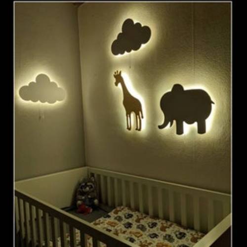 Safari animal wall lights decor