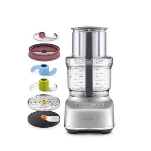 Breville Paradice 9 Cup Food Processor Brushed Stainless Steel: Dicing Kit, Mini Chopper, Baby Food Maker, 2 Speeds
