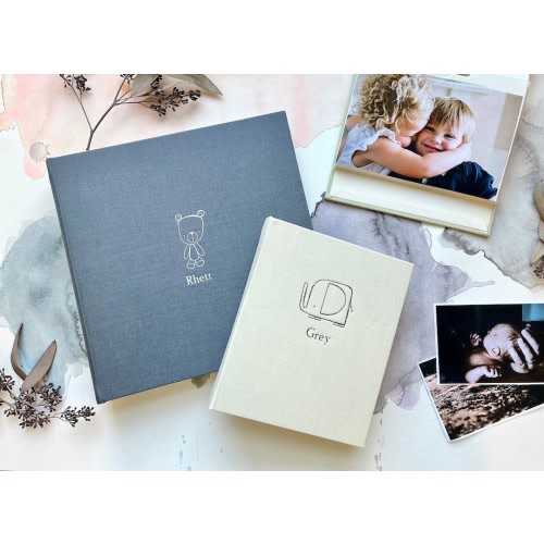 Personalized Baby Book Photo Album - perfect baby book with name for a boy or girl - choose your cover color - by ClaireMagnolia