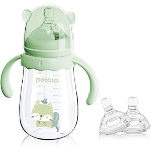 Glass Bottle - Green, 8 Ounce