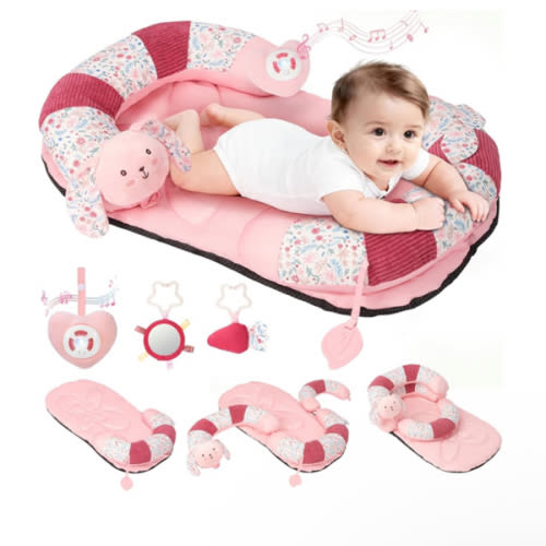 2-in-1 Tummy Time Mat & Seated Support Pillow