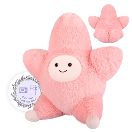SuzziPals Heatable & Coolable Starfish Stuffed Animals, Cute Microwavable Heating Pad Plushies for Soothing & Relaxation, Stuffed Starfish Plush Toys, Starfish Plush Toy Gift