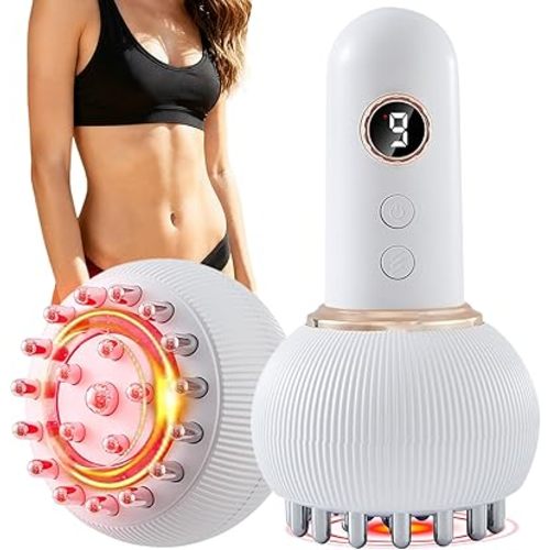Yuonry Lymphatic Drainage Massager & Anti Cellulite Massage Tool, Helps Reduce Stretch Marks & Cellulite, for Legs, Arms & Belly, Body Sculpting Machine with Microcurrent, Light, Heat & Vibration