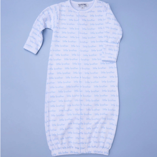 Magnolia Baby Boy Little Brother Print Converter - Pima Cotton