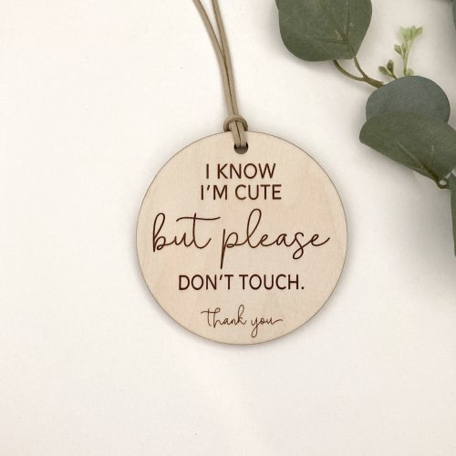 Don't Touch Tag | Car Seat Tag| Stroller Tag | Wood Sign | Wood Tag | Baby Decor | Baby Accessories | Newborn | Baby Shower Gift | Wood Sign