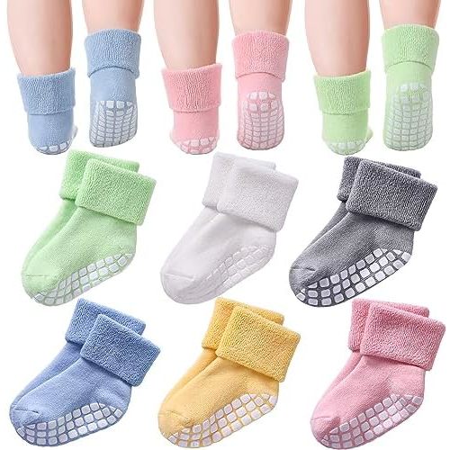 DYW Baby Non Slip with Grips Socks Infants Toddlers Kids Boys Girls Thick Winter Warm Cotton Gifts Socks