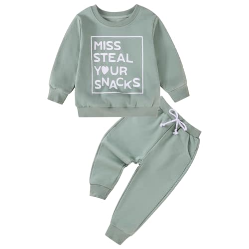 URMAGIC Toddler Baby Girl Clothes Fall Outfits Long Sleeve Sweatshirt Tops Pants Set for Girls 6 9 12 18 24 Months 2T 3T 4T