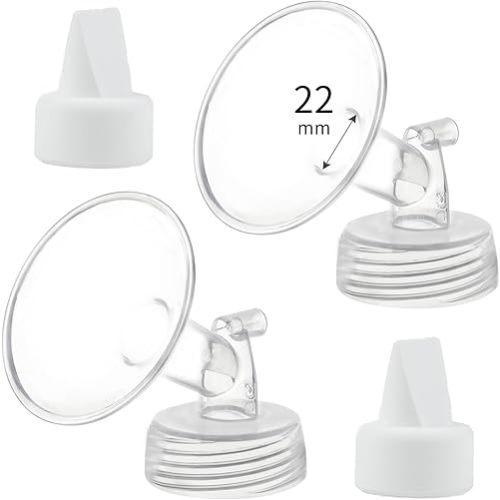 22mm Flange and Duckbill Valve Compatible with Spectra S1 S2 9 Plus Breastpump Replacement to Spectra Pump Parts, Not Original, Replace Spectra Accessories.