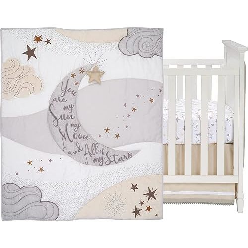 Lambs & Ivy Goodnight Moon 3-Piece Celestial Nursery Baby Crib Bedding Set