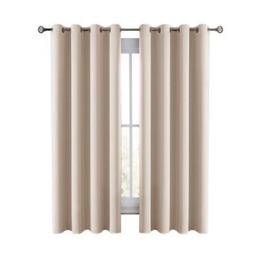 Lux Decor Collection Blackout Curtains Set of 2 Thermal Insulated Room Darkening Window Curtains for Bedroom