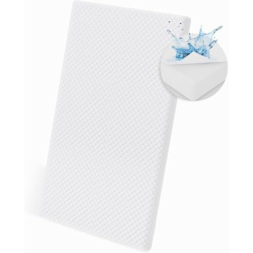 Pack and Play Mattress 38"x26"x1.5", Waterproof Pack n Play Mattresses High Density Foam Crib Mattress with Breathable Soft Removable Washable Cover for Baby Toddler