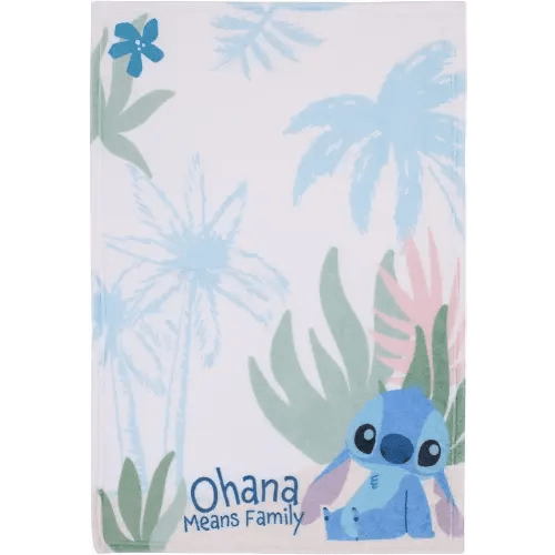 Disney Stitch Ohana Means Family Photo Op Baby Blanket 30 x 40 inches Soft Cozy Travel Friendly Machine Washable
