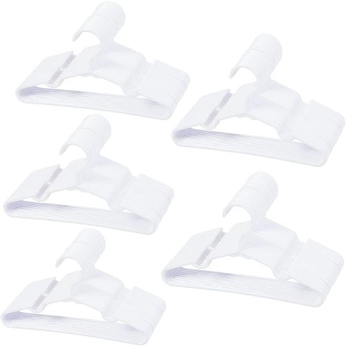 VIIBASE 100 Pack White Baby Nursery Closet Hangers,Kids Plastic Hangers,Non-Slip Laundry Infant Pant & Coat Hangers for Newborn Clothes,Ultra-Thin Child Clothes Hangers for Girls Boys Toddler Kids