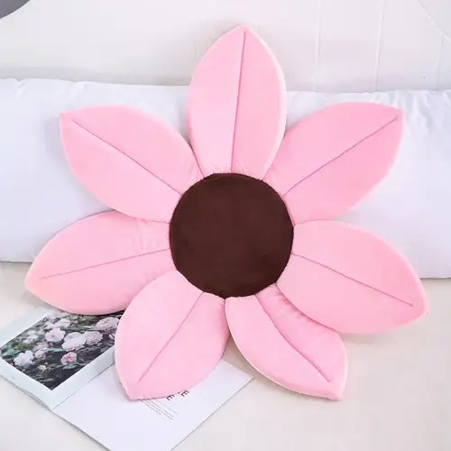 70cm Sunflower Baby Bath Head Support Original Baby Bath Seat Soft Plush Sponge for Shower Room Baby Blooming Bath Mat Flower Bathtub Newborn Foldable Four Petal Flower Shower Cushion