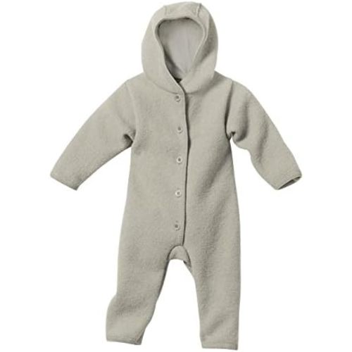 DISANA 100% Organic Boiled Wool Overall Romper Hooded Newborn/Baby Made in Germany