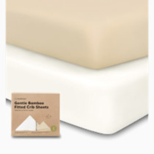 KeaBabies Isla Bamboo Viscose Fitted Crib Sheets - Khaki