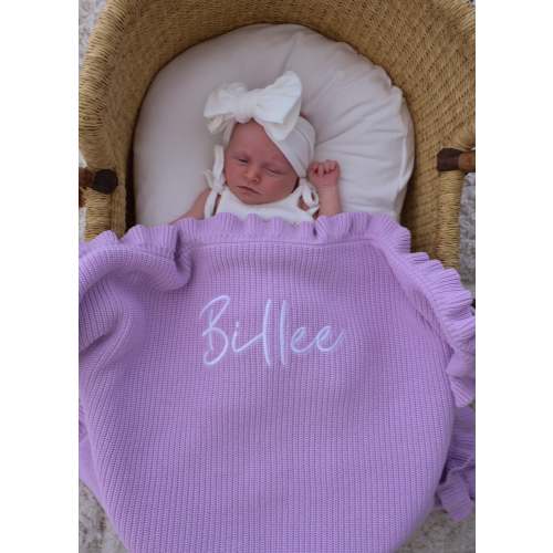 FRILL BABY BLANKET | ORCHID